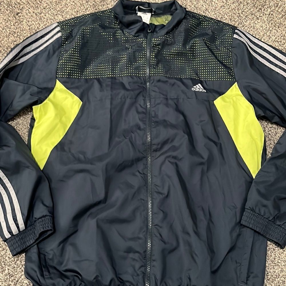 Adidas Track Jacket - Blue and green - M